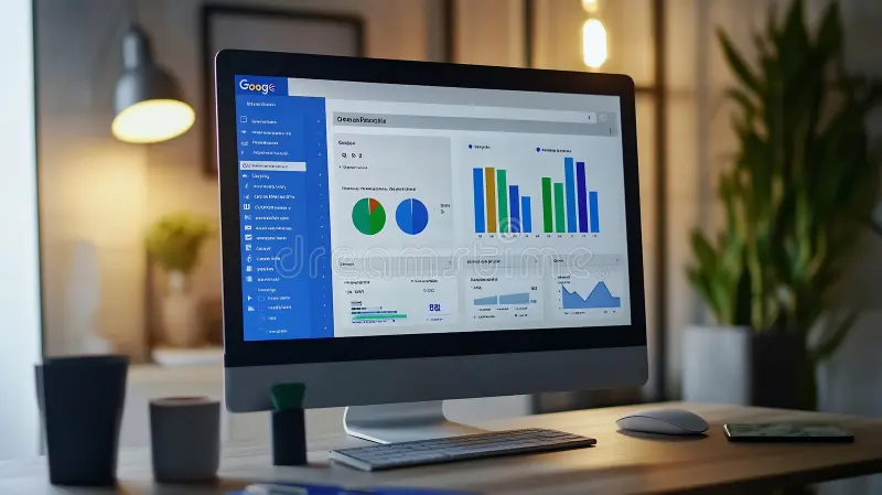gráfica monitorando resultados de marketing digital com Google Analytics e Search Console